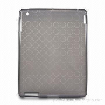 TPU Case for iPad 2G, Trendy Circular Monogram Designed, Clear Low Profile Slip-on